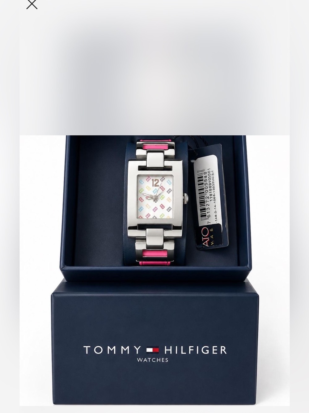 Tommy Hilfiger Silver Watch with Pink Bracelet Links